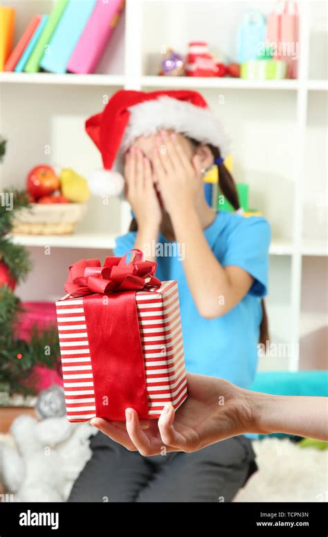 Christmas gift for little girl Stock Photo - Alamy