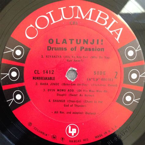 Babatunde Olatunji - Drums Of Passion - Used Vinyl - High-Fidelity ...