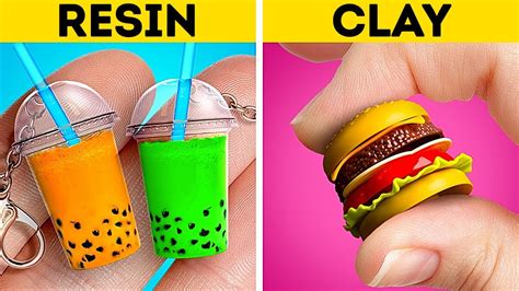 RESIN VS. POLYMER CLAY || Colorful Mini Crafts And DIY Accessories That Will Save Your Money ...