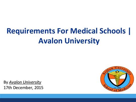 Requirements for Medical School | Avalon University