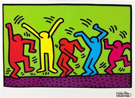 Keith Haring untitled Dance 1987 CUSTOM FRAMED Art - Etsy