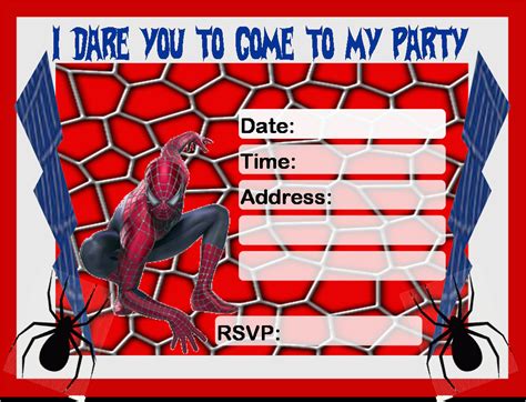 Editable Spiderman Birthday Invitation Free Birthday Invitations to Print Free Invitation ...