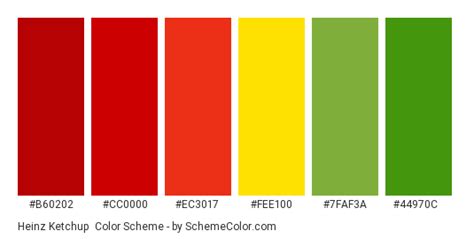 Heinz Ketchup Color Scheme » Green » SchemeColor.com