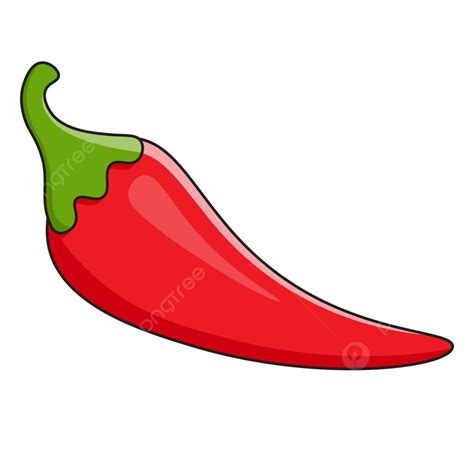 Vector Illustration Of Spicy Chili Pepper With Red Flame Cartoon For ...