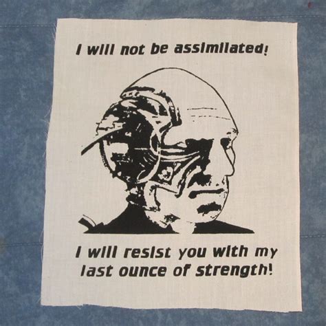 Back Patch Picard Borg I Will Not Be Assimilated LARGE | Etsy