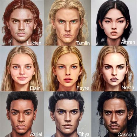 an artist's rendering of the faces of people with different hair types ...