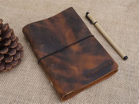 Custom personalize leather Planner Engraved monogram leather | Etsy