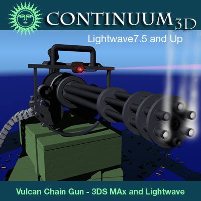 handheld vulcan chain gun 3d model