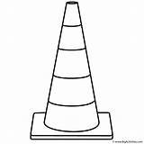 Safety Cone  Coloring Page Labor Day sketch template