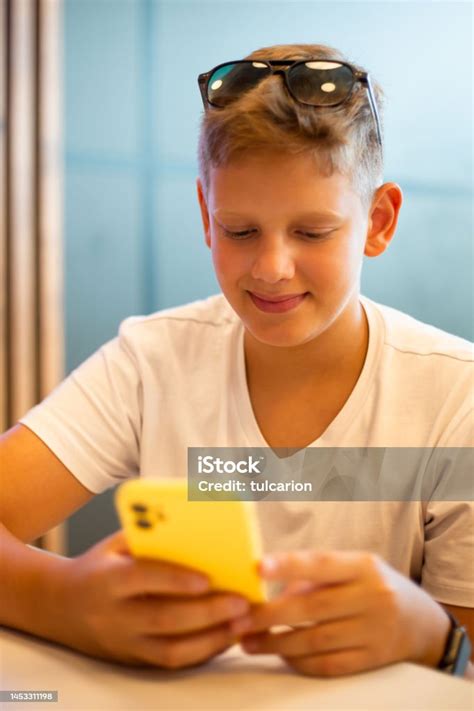 Teenage Boy Surfing The Internet Stock Photo - Download Image Now - 10-11 Years, 12-13 Years ...