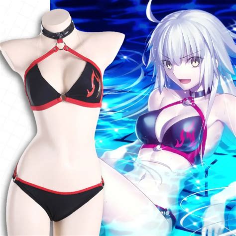 Fate/Grand Order Joan of Arc Cosplay Costume FGO Jeanne d'Arc Swimwear Tankini Jeanne Jack the ...