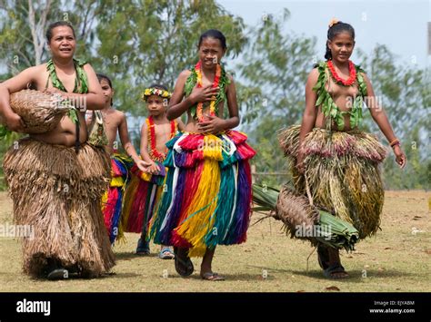 Yapese woman in traditional clothing, Yap Island, Federated States of ...