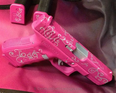 H-224 Sig Pink with H-255 Crushed Silver @CerakoteFinish #Cerakote Custom Glock, Custom Guns ...