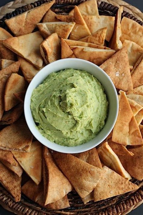 Avocado Hummus Dip with Sea Salt Pita Chips (Savor Home)