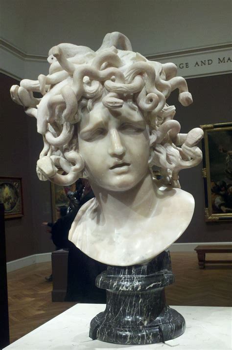 "Bust of Medusa" marble sculpture by Gian Lorenzo Bernini, 1644-48; in the collection of Palazzo ...