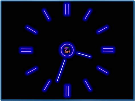 Neon Clock Screensaver for PC - Download-Screensavers.biz