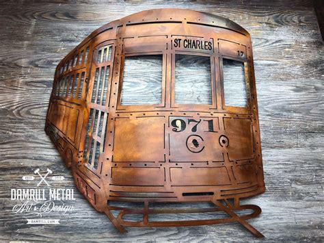 New Orleans Streetcar Metal Art– Damrill Art & Design