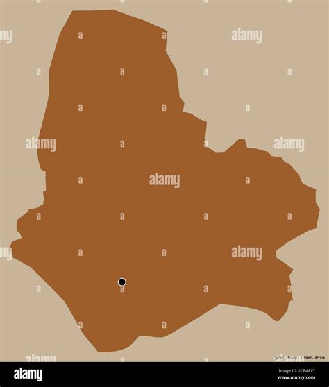 Shape of Maradi, department of Niger, with its capital isolated on a ...