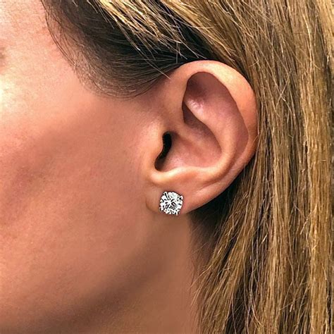 2 Carat Lab Grown Diamond Stud Earrings IGI Certified Diamond Stud Earrings for Women H-I Color ...