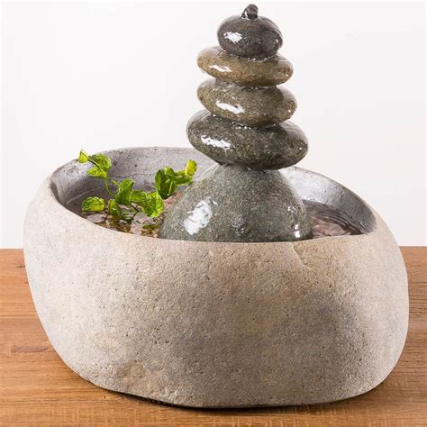 Tranquil Rock Cairn Fountain | Outdoor Entertaining | Outdoor Decor ...