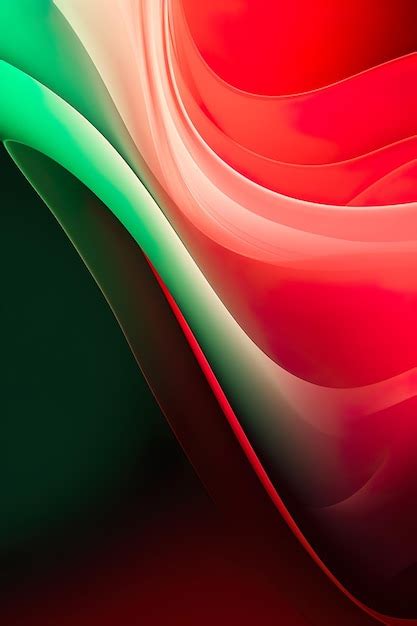 Premium AI Image | Red and green wallpaper with a green background and a red and green background.