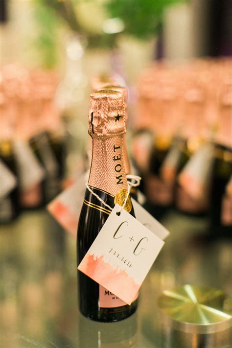 Mini Rosé Champagne Bottle Favor with Custom Tag in 2023 | Mini ...