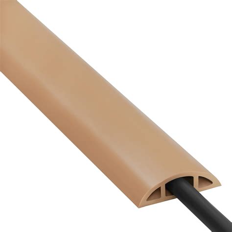 Floor Cable Cover, 4ft, Brown Wire Cover for Floor, Prevent Cable Trips & Protect Wires, Floor ...