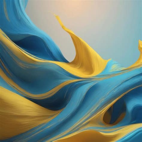 Premium AI Image | Blue yellow pastel color abstract background