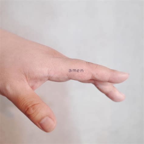 Amen tattoo by @wittybutton_tattoo - Tattoogrid.net