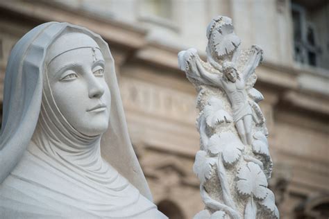 Captivating Sculpture of Saint Rita Carved from Lebanese Rocks