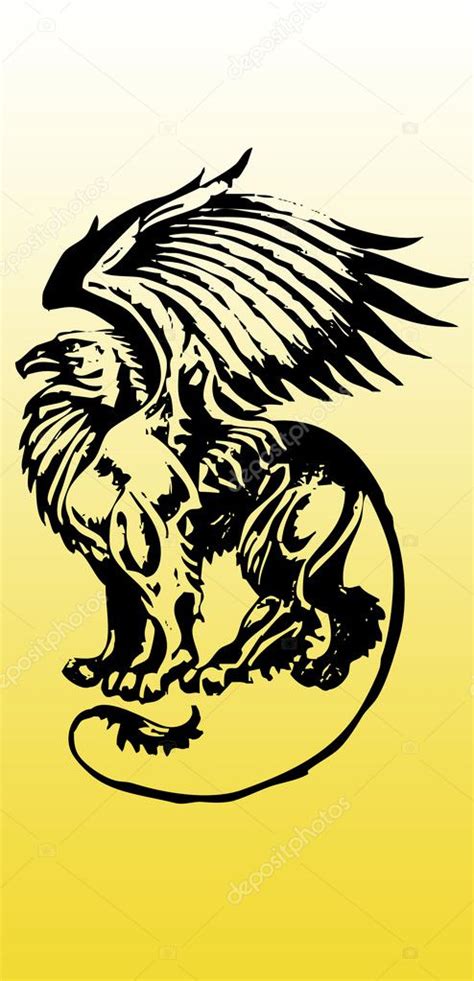 Griffin silhouette — Stock Photo © Salfey #4426573