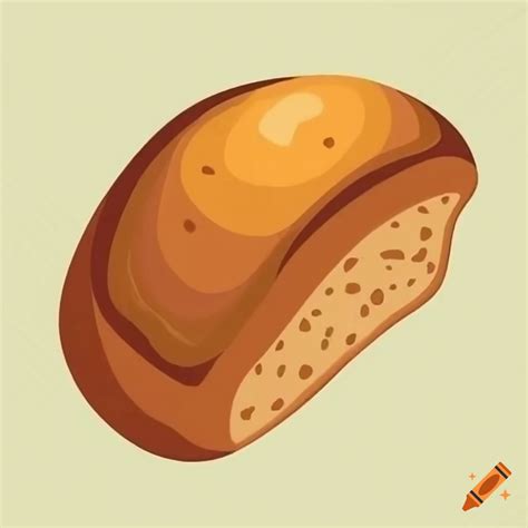White bread on a plain background