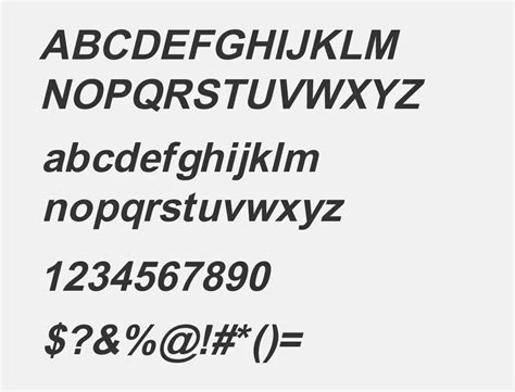 Arial Italic Font Free - Dafont Free