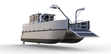MT34 - 34 Foot 10.3M Catamaran Landing Craft Aluminum Boat Kit - Metal ...