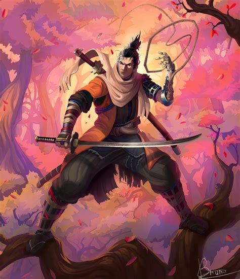 ArtStation - Sekiro - Fanart, Bruno Freitas | Samurai art, Dark souls, Fantasy warrior