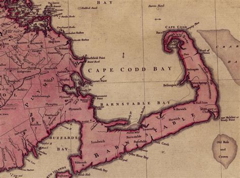 Maps of Plymouth Colony, 1755 Map of New England by Thomas Jefferys