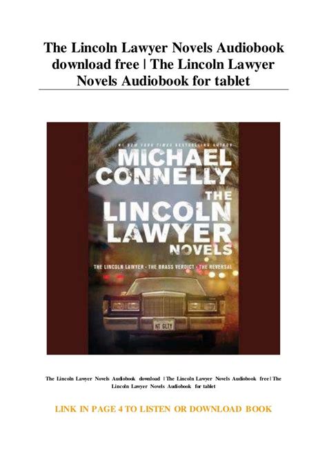 The Lincoln Lawyer Novels Audiobook download free | The Lincoln Lawye…