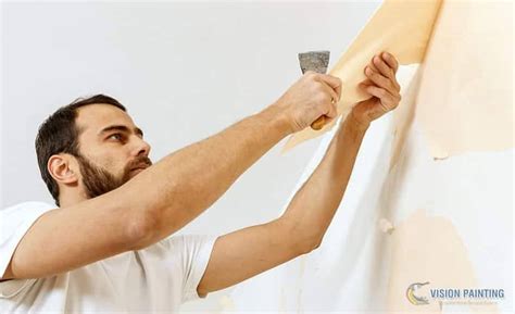 Wallpaper removal service, Wallpaper stripping contractor - Vision Painting