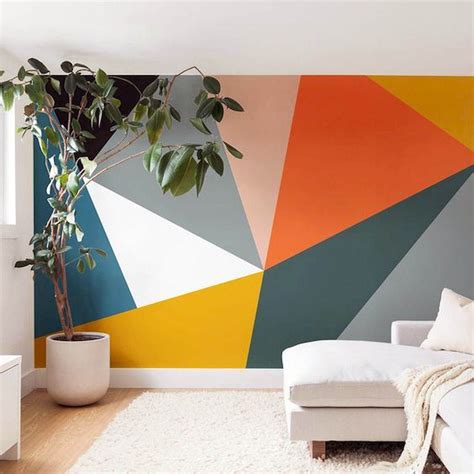 Excellent Bedroom Color Schemes | Room wall painting, Diy wall painting, Geometric wall art