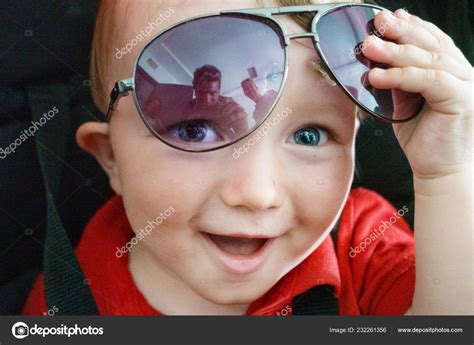 Portrait Baby Boy Sunglasses Crete Greece Stock Photo by ©Bruno135 232261356