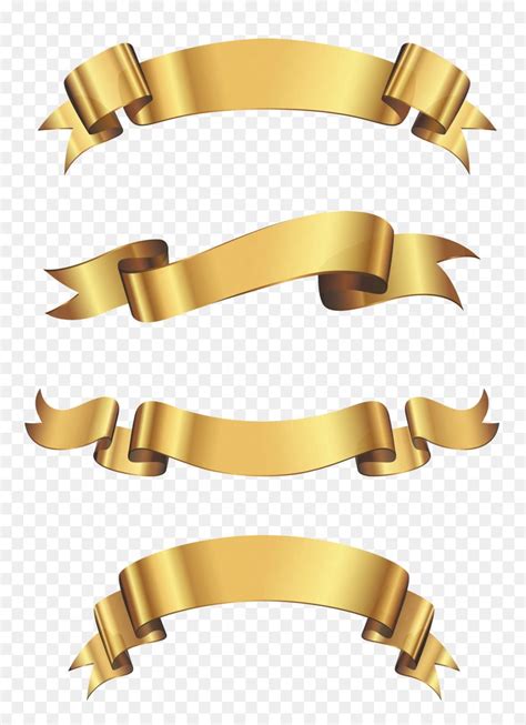 Borders and Frames Ribbon Gold Clip art - Gold Banner Cliparts ...