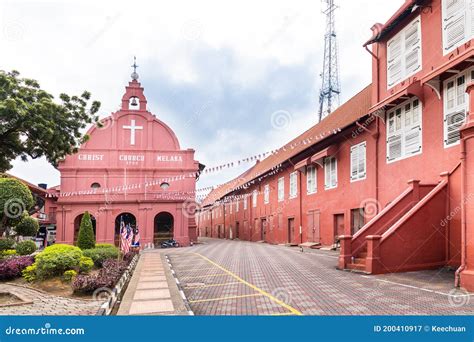 Ancient Dutch Colonial Buildings Christ Church And Stadthuys Red Buildings Are Iconic Malacca ...