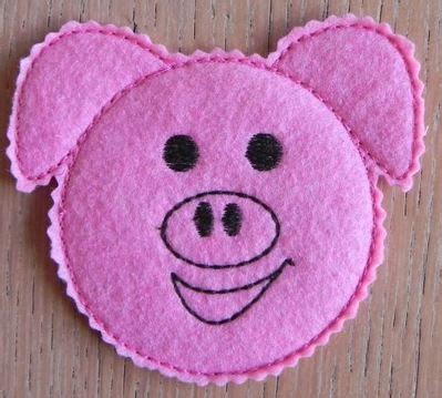 Free Embroidery Designs - ITH Pig Mug Rug Embroidery Download, Machine Embroidery Projects, Free ...