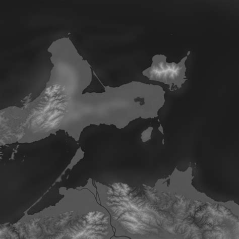 Wanna collaborate on a map? I drew this heightmap by hand in Photoshop ...