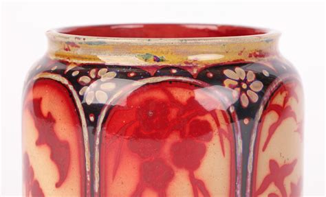 Annie Ollier Bernard Moore Arts and Crafts Hand-Painted Lustre Glazed ...