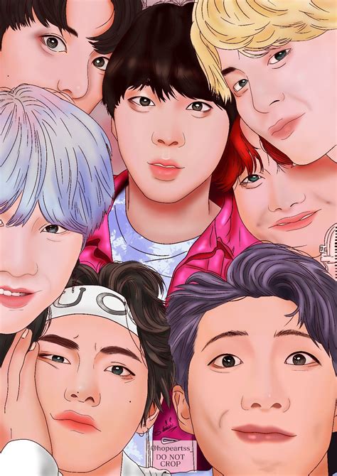 #bts #digitalart #fanart #ot7 Bts Fans, Digital Art, Fan Art, Save, Movie Posters, Anime, Quick ...