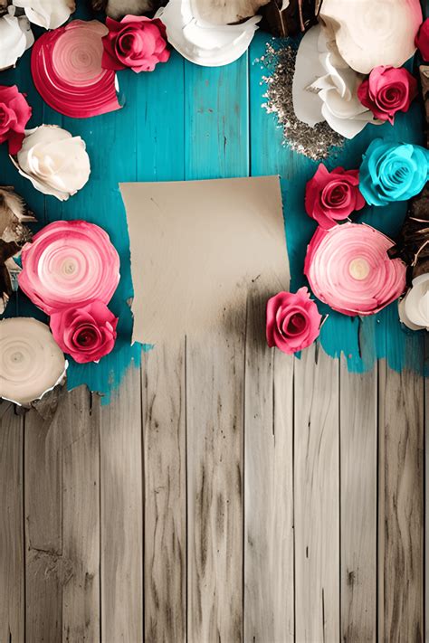 Graphique d'invitation à une fête avec fond en bois blanc et bleu sarcelle · Creative Fabrica