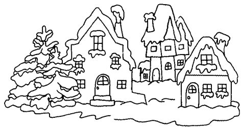 Christmas Landscape Coloring Pages