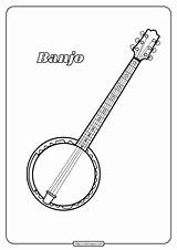 Printable Banjo Coloring Pages sketch template