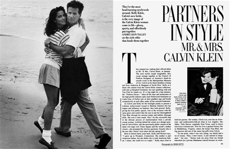 PARTNERS IN STYLE: MR. & MRS. CALVIN KLEIN | Vanity Fair | May 1987